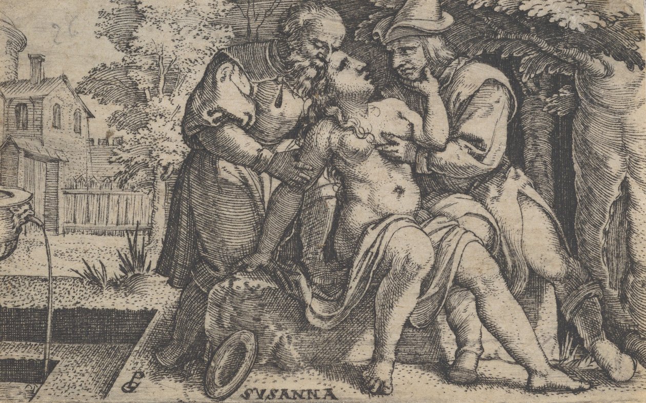 Susanna ve Yaşlılar. by Georg Pencz