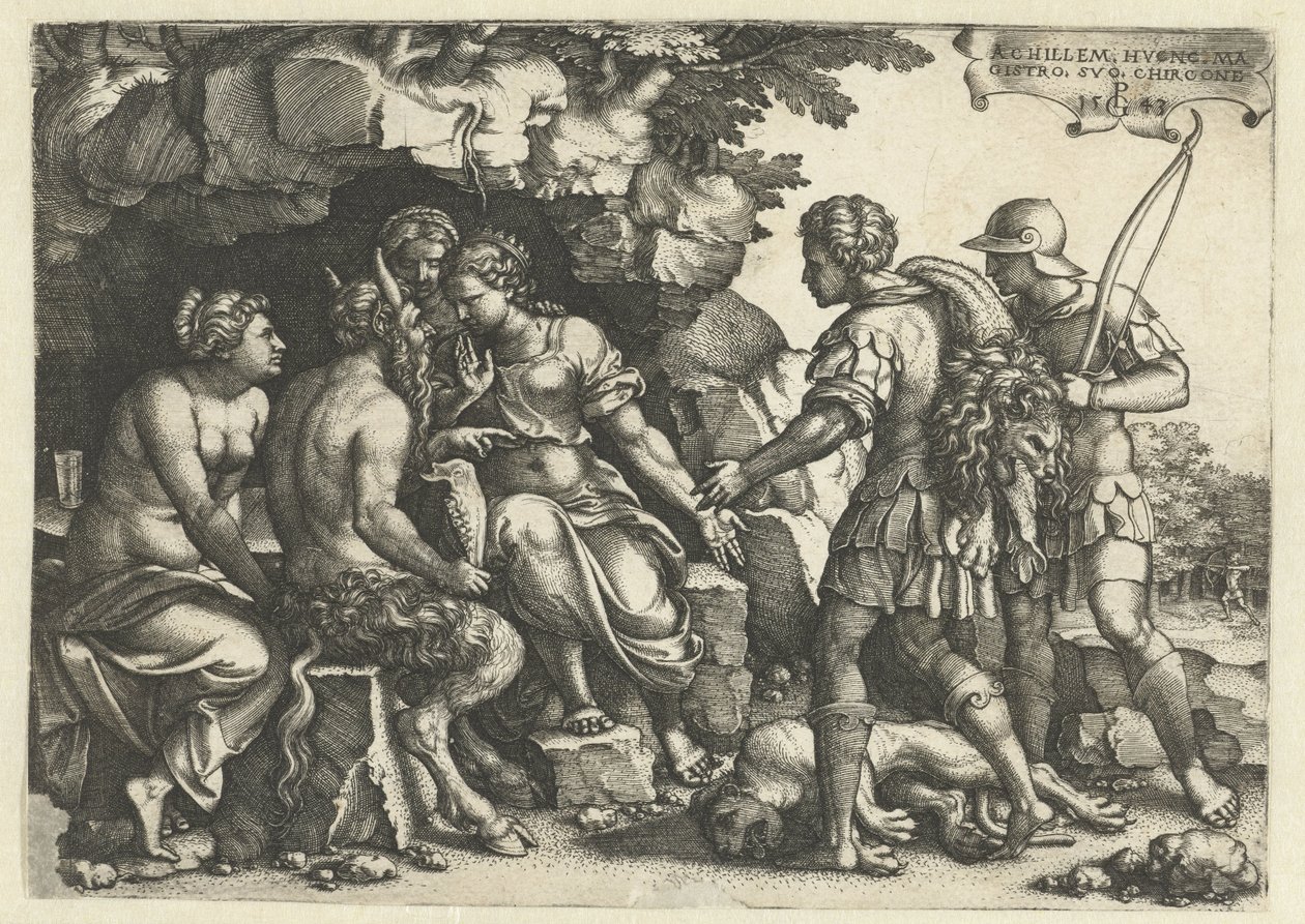 Thetis ve Chiron sohbette by Georg Pencz