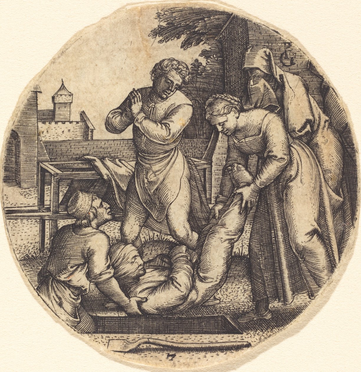 Ölüleri Gömmek by Georg Pencz