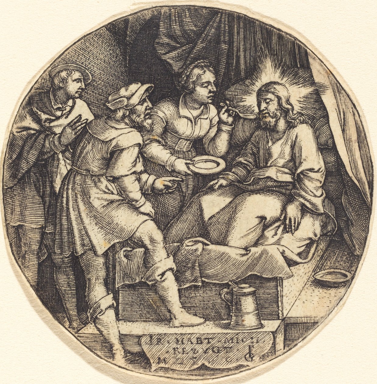 Hastayı emzirmek by Georg Pencz