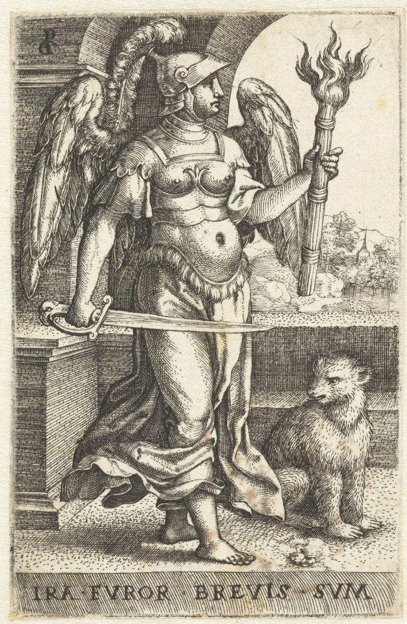 gazap (Ira) Ira fvor brevis svm (nesnedeki başlık) Yedi Ölümcül Günah (dizi başlığı) by Georg Pencz