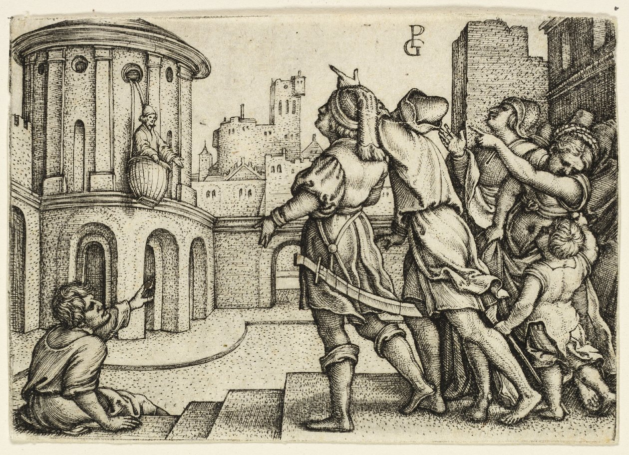 Sepette Asılı Sihirbaz Virgil by Georg Pencz