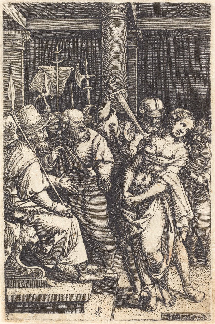 Virginius Kızını Öldürüyor by Georg Pencz