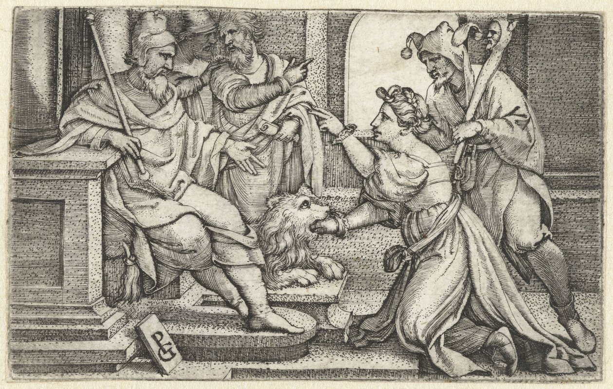 Kadın yeminli masumiyetini ilan etti Gerçeğin Ağzı Bocca della Verita by Georg Pencz
