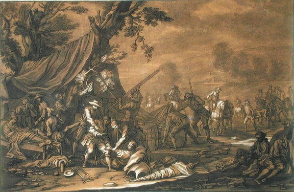 Savaştan Sonra Yaralıların Nakli by Georg Philipp I (after) Rugendas