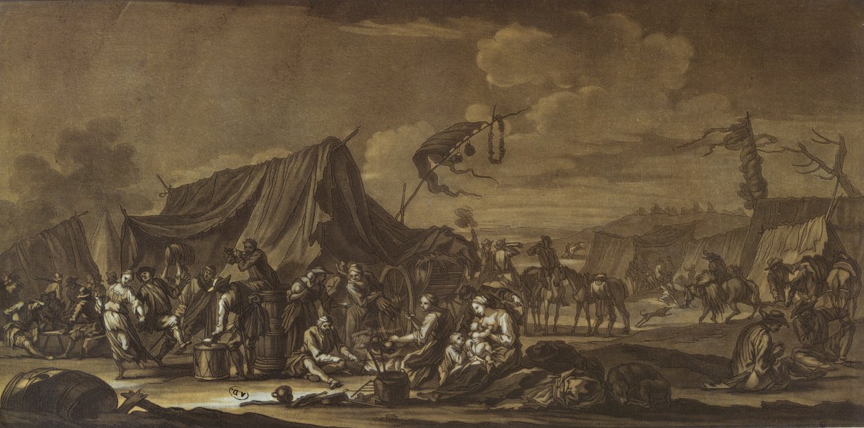 Ordu Kampı, 1694 by Georg Philipp I Rugendas