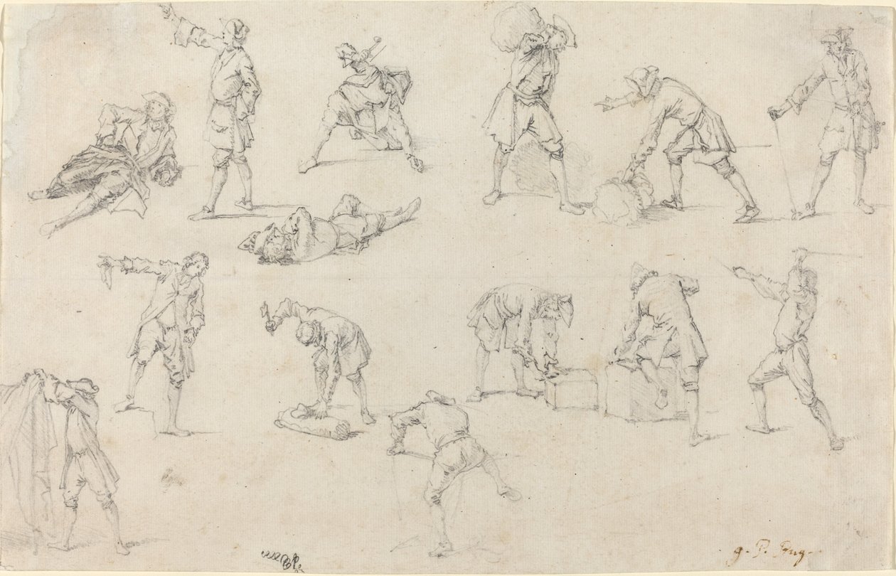 Kamptaki Askerlerin Çalışmaları by Georg Philipp Rugendas