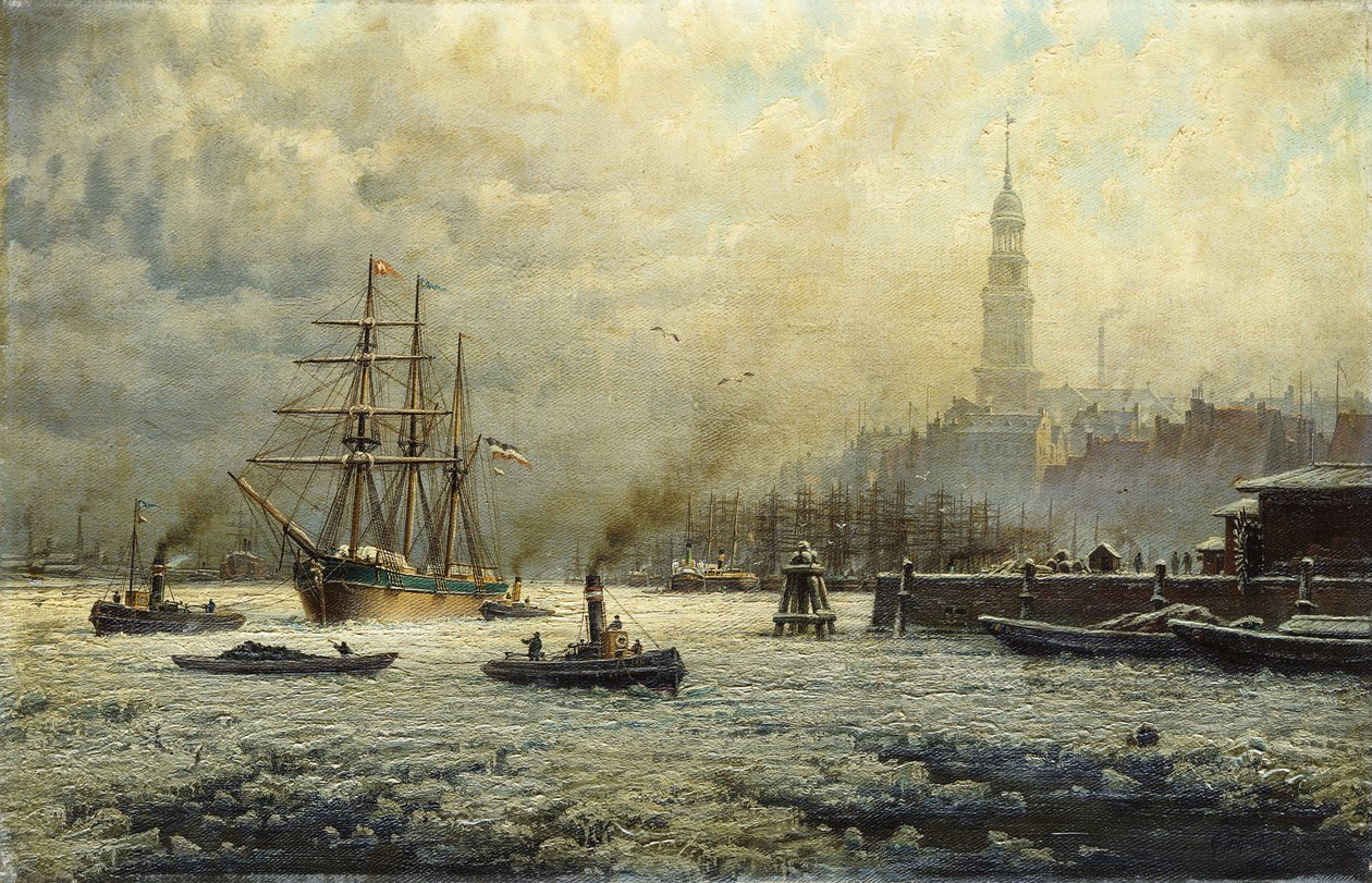 Hamburg Limanı, 1893 by Georg Schmitz