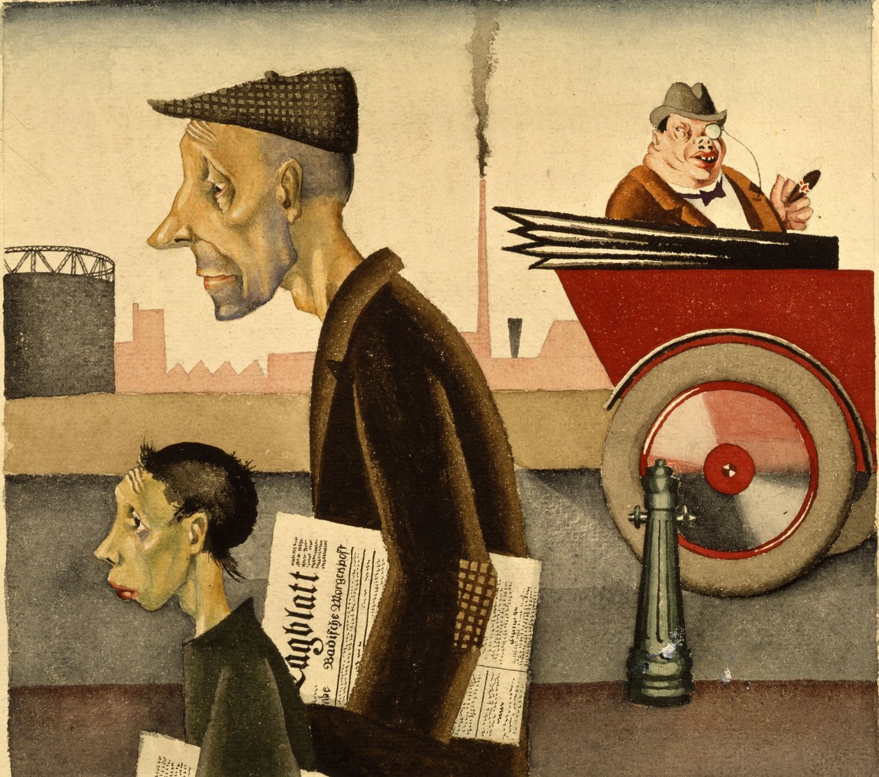 Georg Scholz (1890-1945) için gazete çalışanları by Georg Scholz