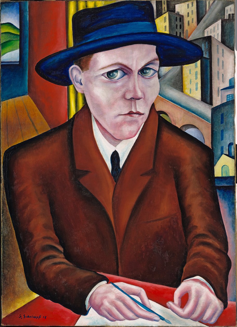 Oskar Maria Graf'ın Portresi by Georg Schrimpf