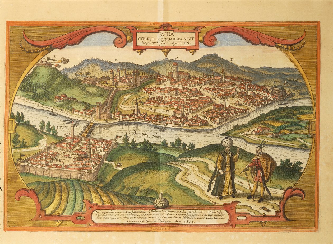 Dünyanın Şehirlerinden Budapeşte, Georg Braun by Georg Braun and Hogenberg Franz