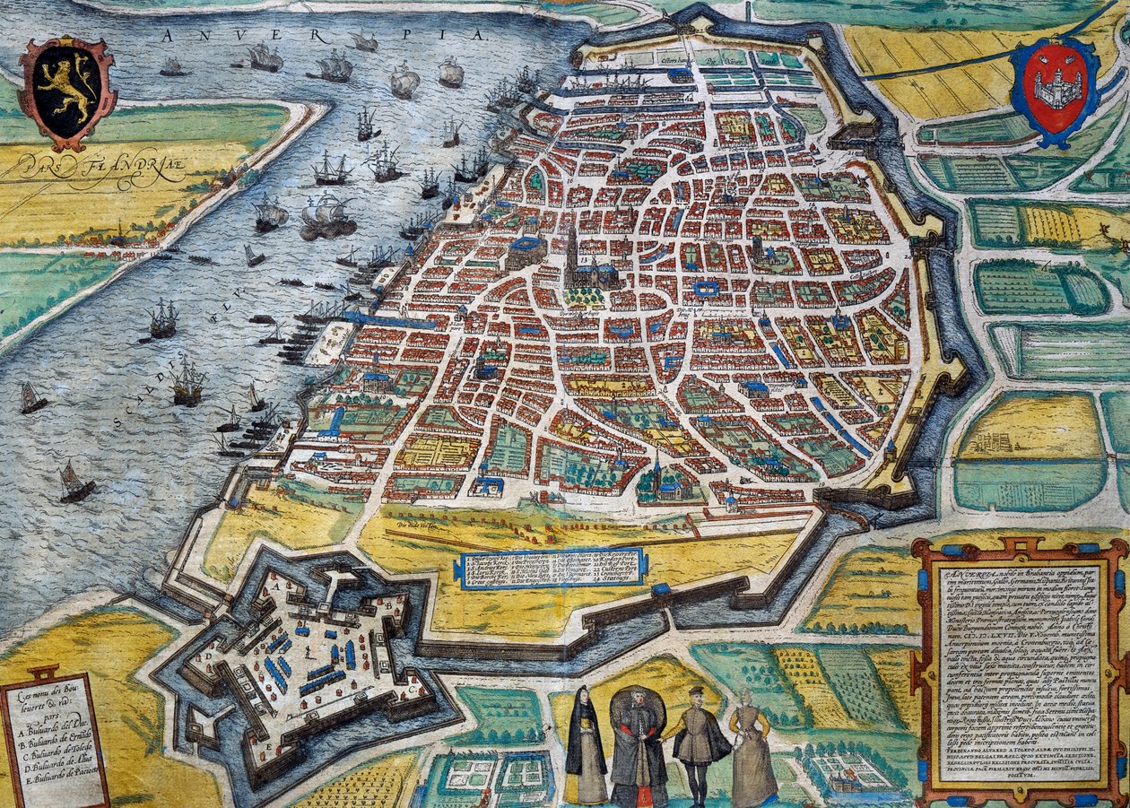 Anvers şehri by Georg Braun and Hogenberg Franz