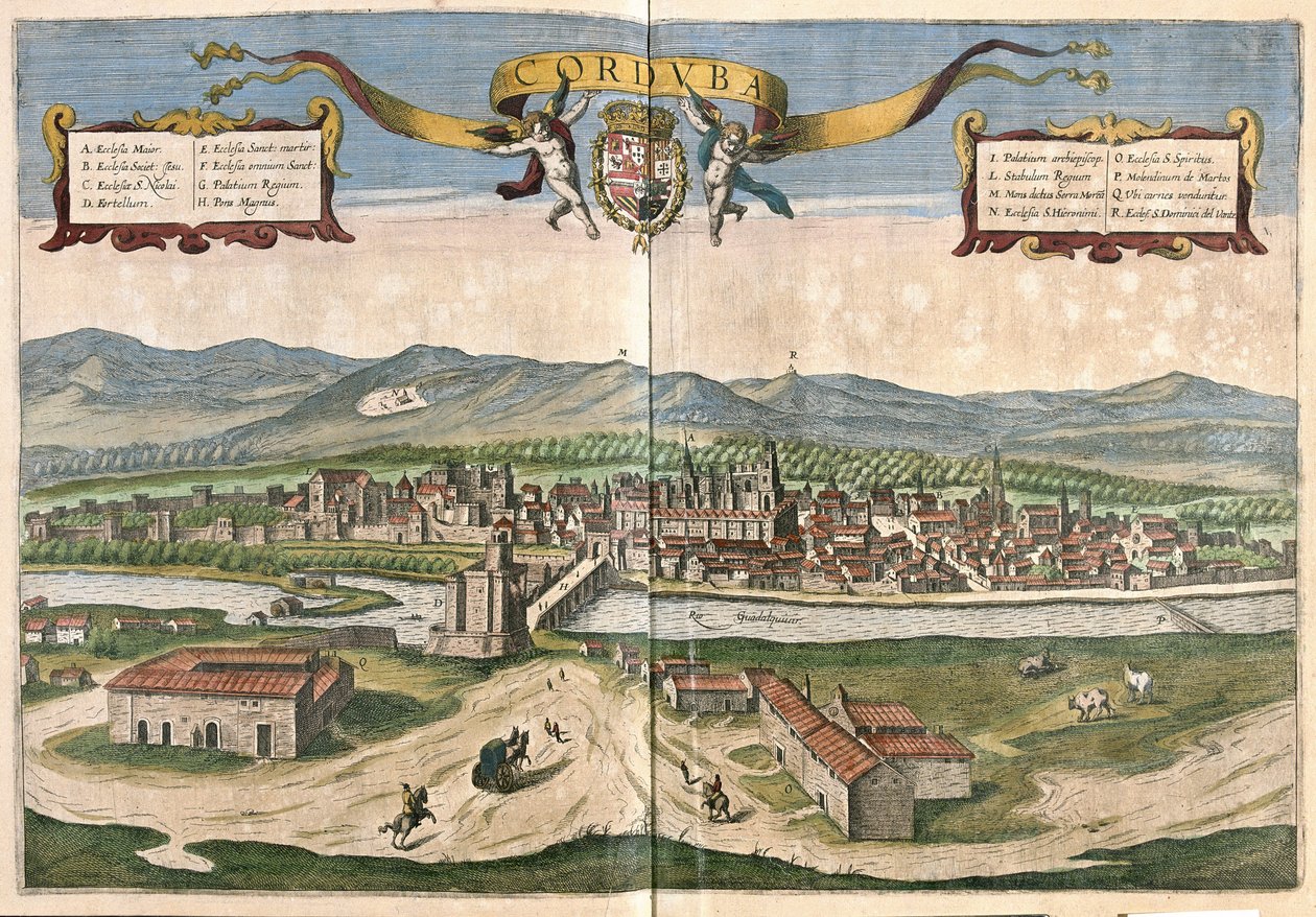Fontainebleau, Fransa (gravür by Georg Braun and Hogenberg Franz