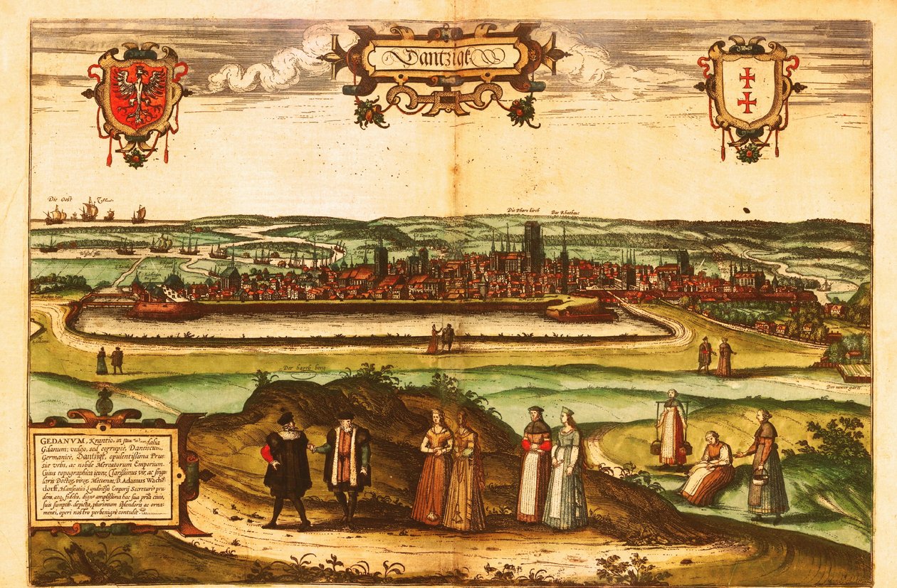 Gdansk, Polonya by Georg and Hogenberg Franz (1535-90) Braun