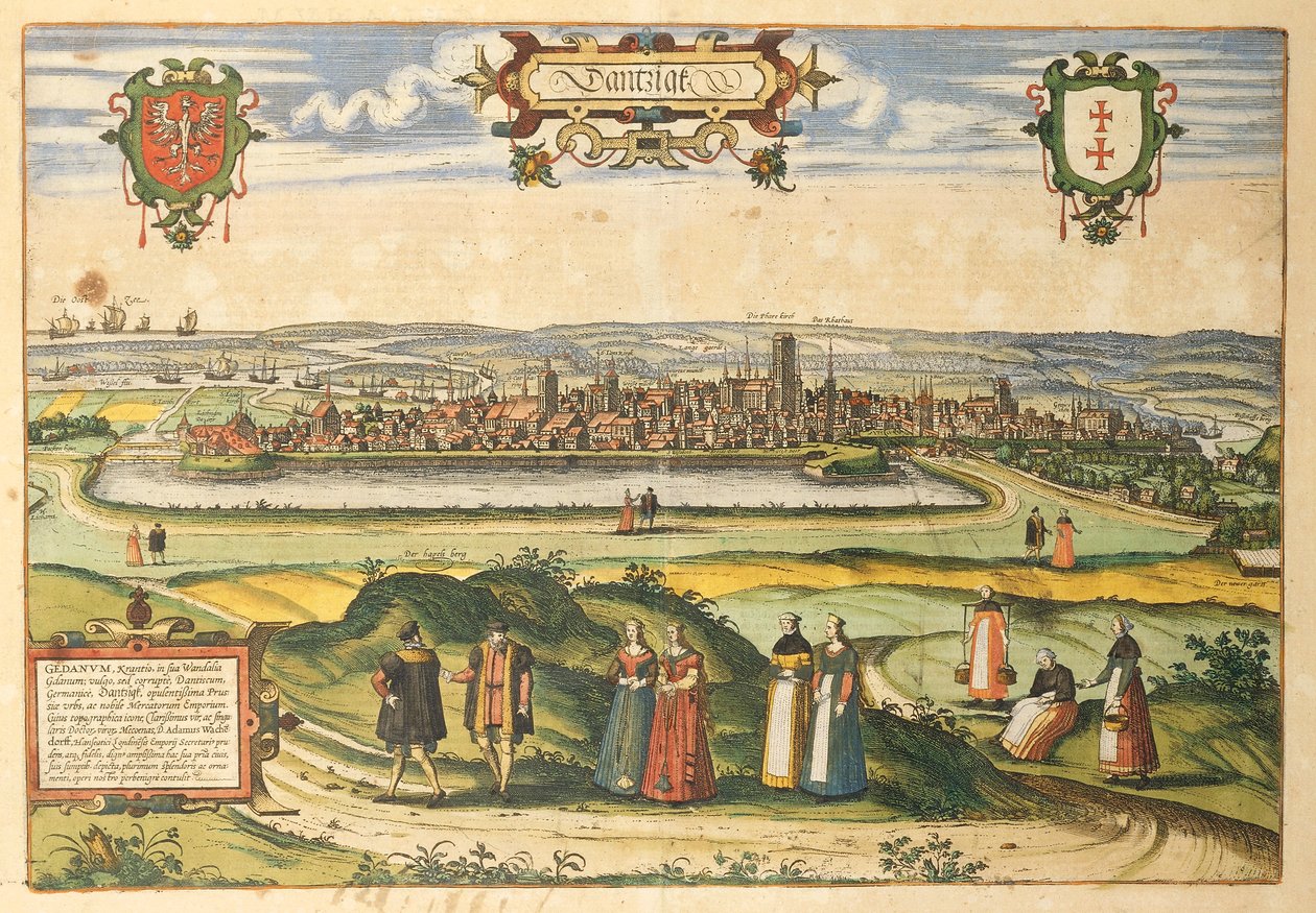 Dünya Şehirlerinden Gdansk, Georg Braun by Georg Braun and Hogenberg Franz
