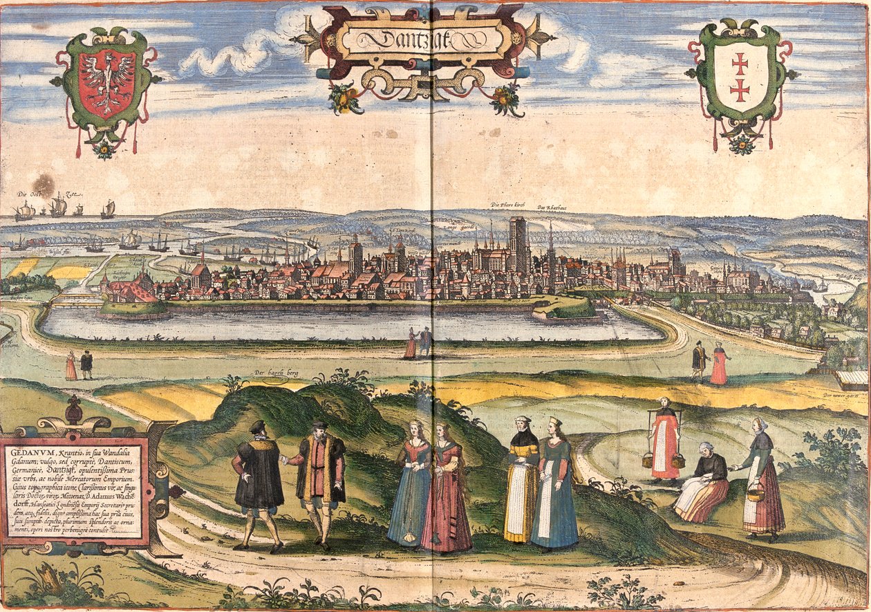 Gdask, Polonya by Georg and Hogenberg Franz (1535-90) Braun