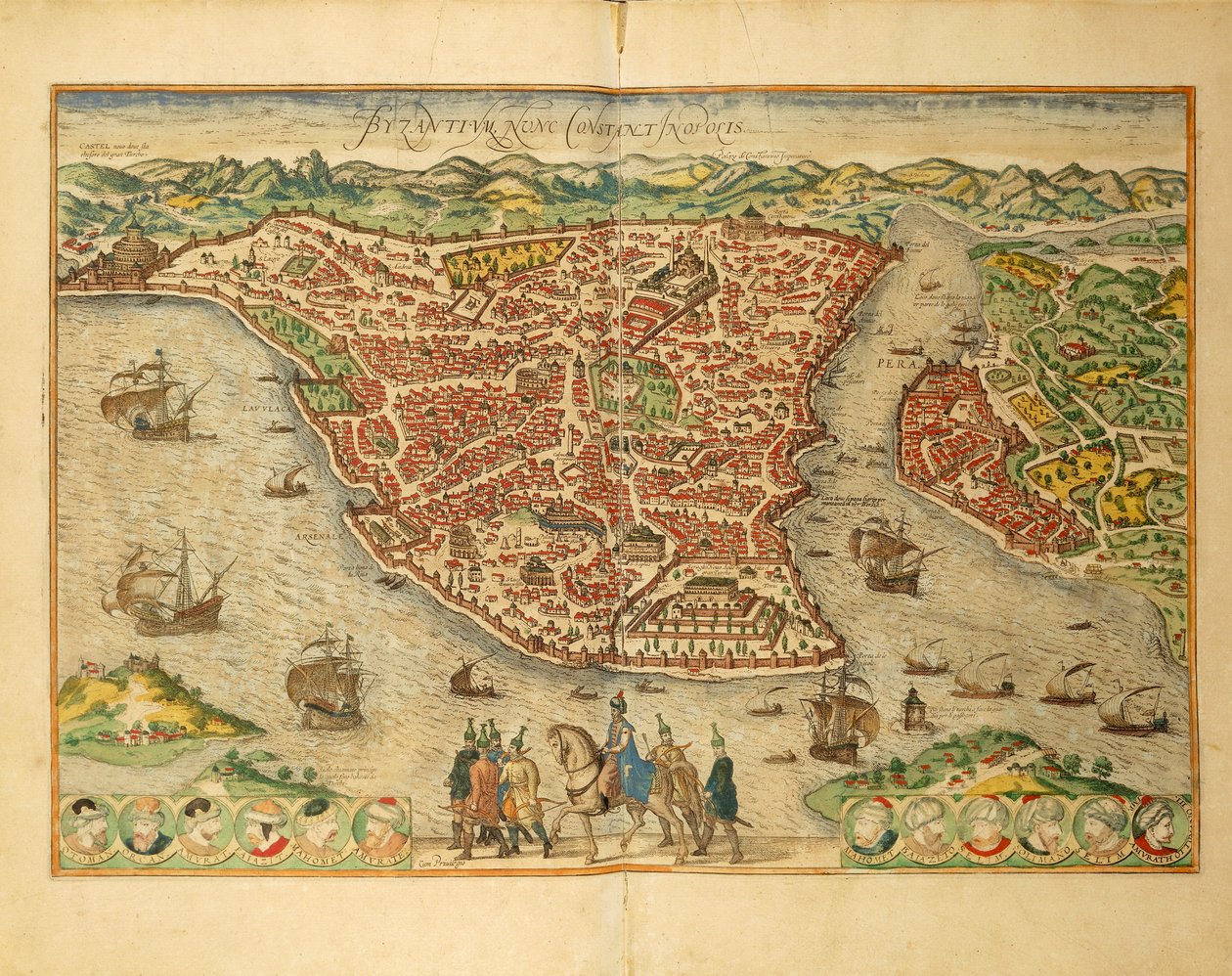Dünyanın Şehrinden İstanbul, Georg Braun by Georg Braun and Hogenberg Franz