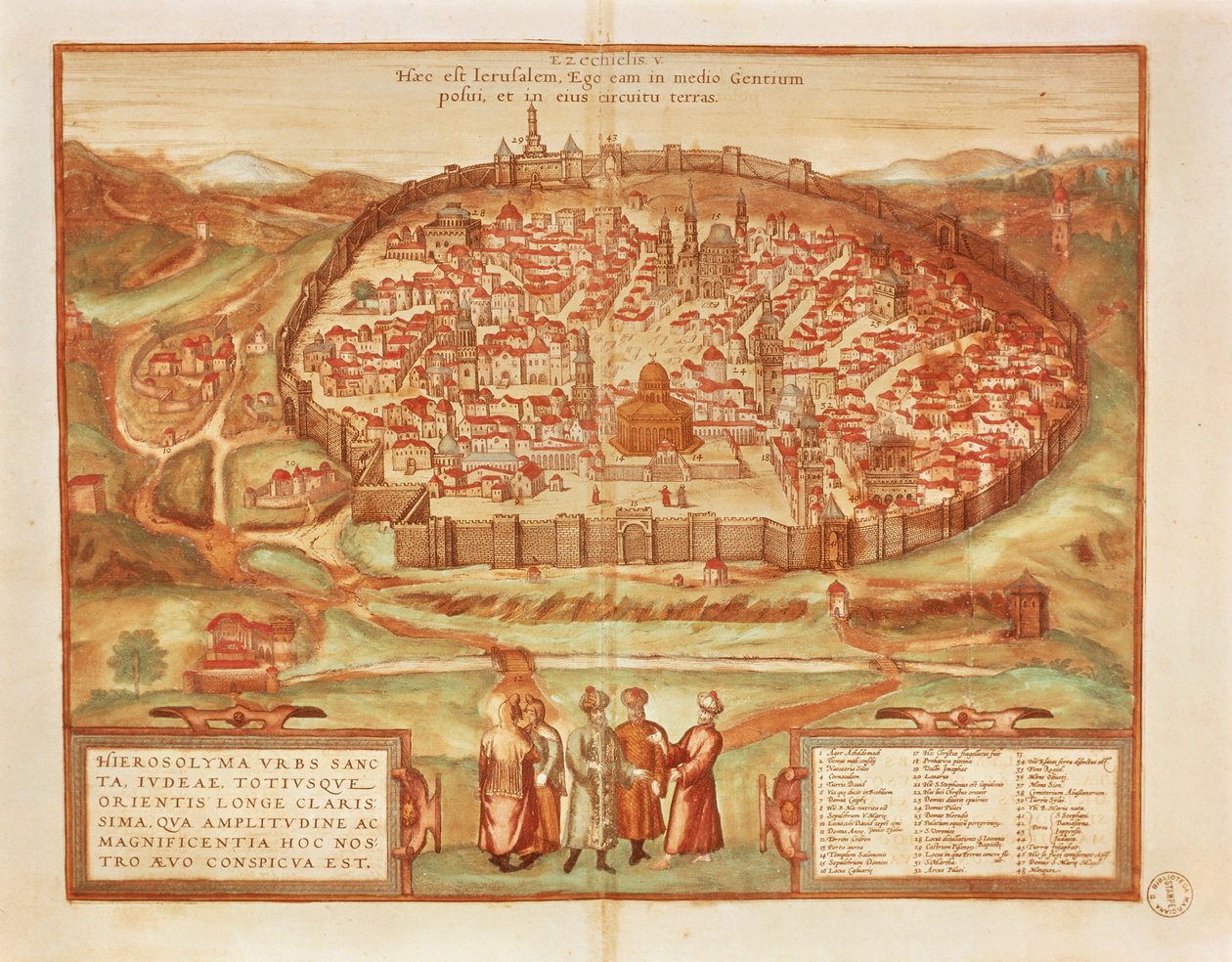 Dünya Şehirlerinden Kudüs, Georg Braun by Georg Braun and Hogenberg Franz