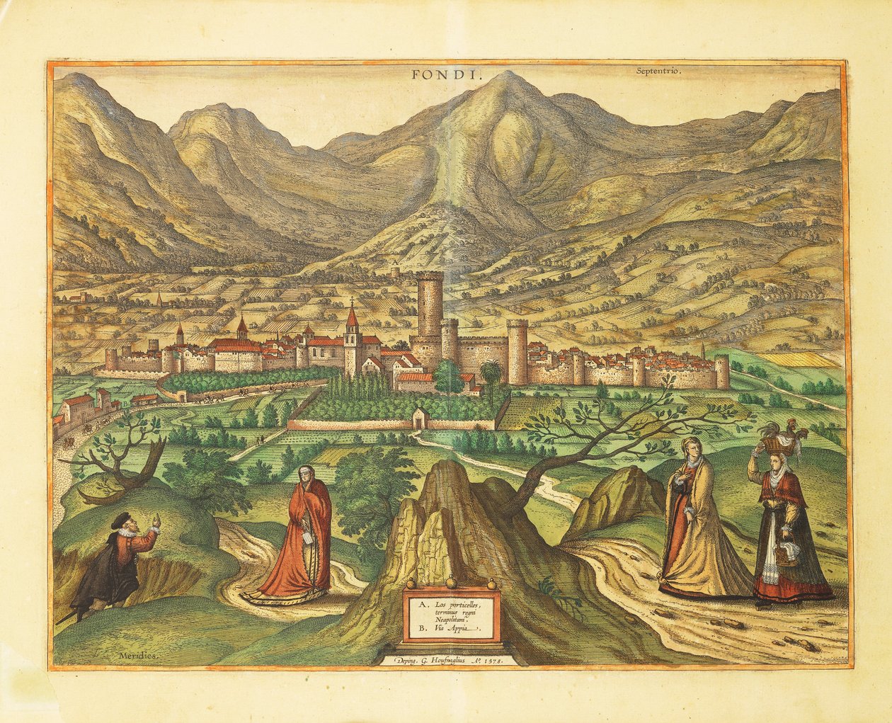Fondi Haritası, Lazio bölgesi, Georg Braun