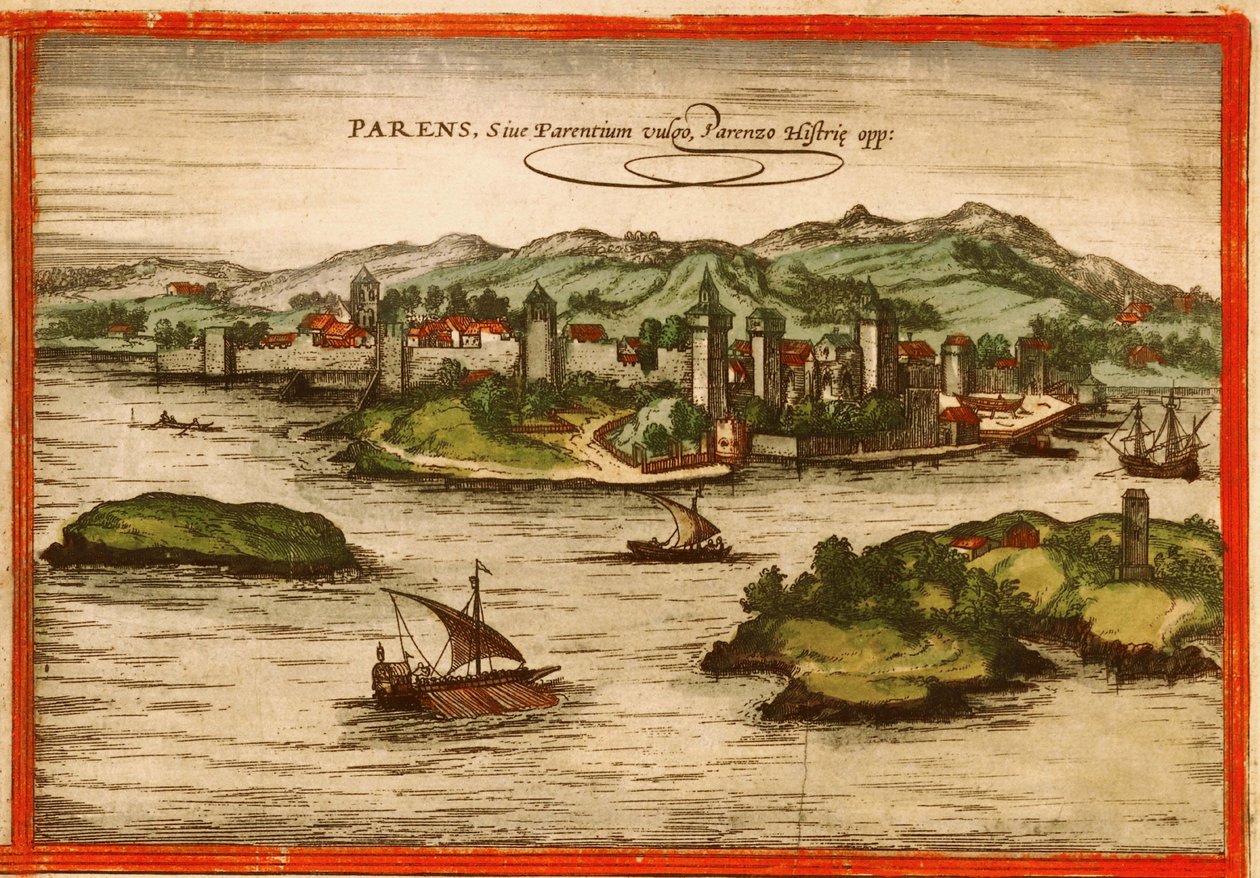 Porec, Hırvatistan by Georg and Hogenberg Franz (1535-90) Braun