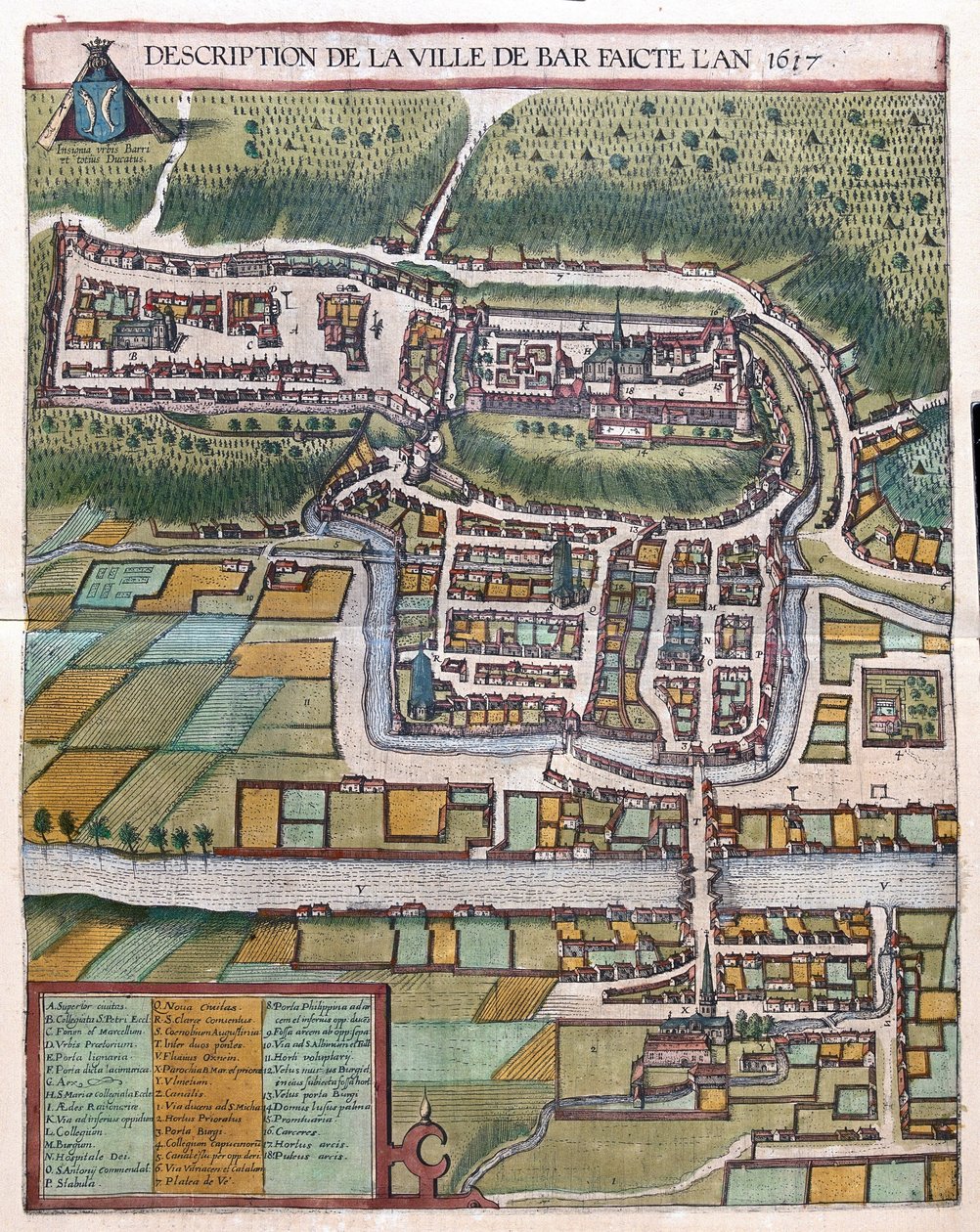 Bar le Duc, Fransa (gravür by Georg Braun and Hogenberg Franz