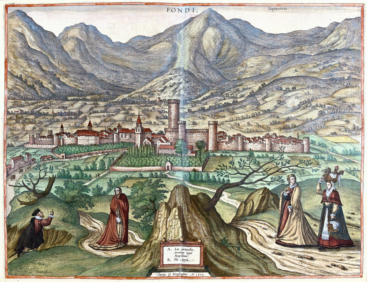 Fondi (Roma ülkesi), İtalya by Georg Braun and Hogenberg Franz