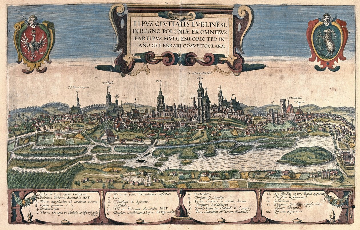 Lublin, Polonya (gravür by Georg Braun and Hogenberg Franz