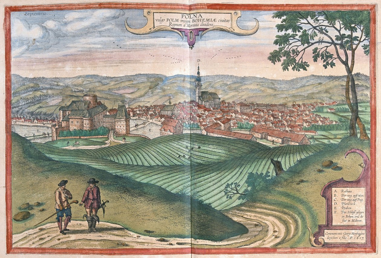 ಪೋಲ್ನಾ, ಜೆಕ್ ರಿಪಬ್ಲಿಕ್ (ಕೆತ್ತನೆ ಟರ್ಕ್ by Georg Braun and Hogenberg Franz