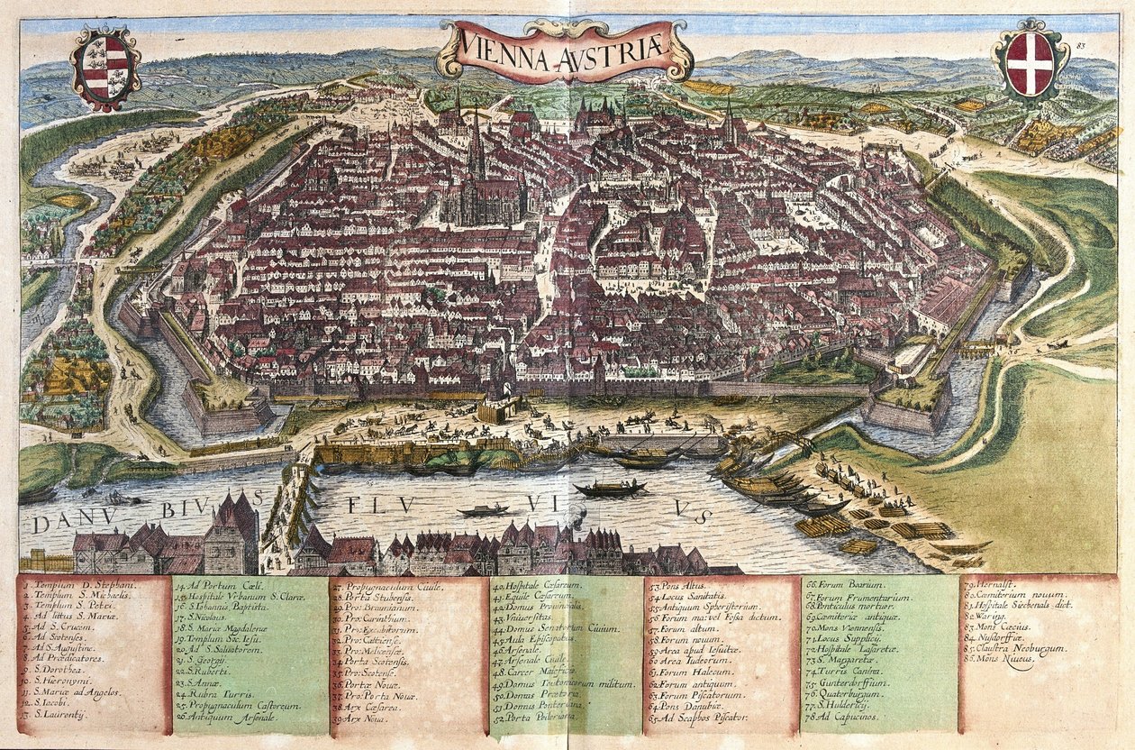 Viyana, Avusturya (gravür by Georg Braun and Hogenberg Franz