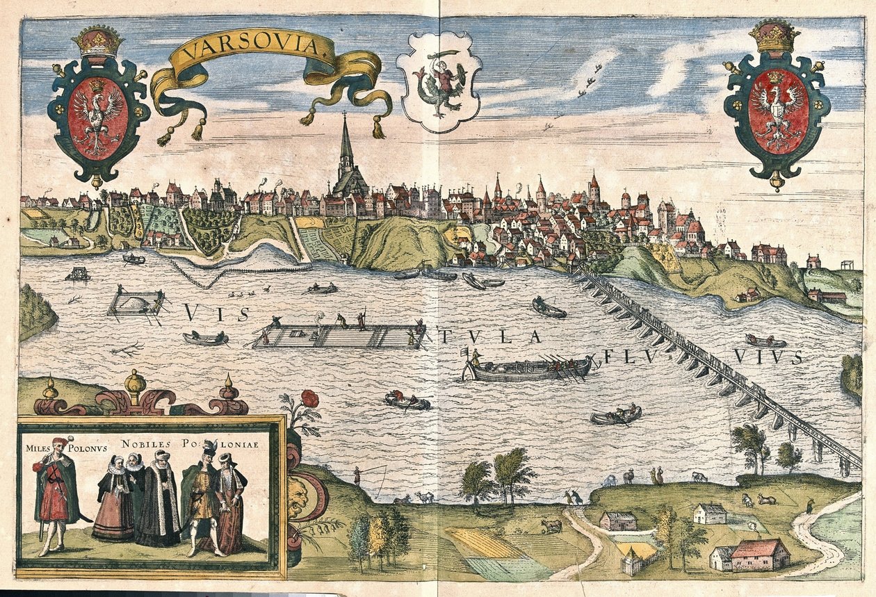 ವಾರ್ಸಾ, ಪೋಲೆಂಡ್ (ಕೆತ್ತನೆ ಟರ್ಕ್ by Georg Braun and Hogenberg Franz
