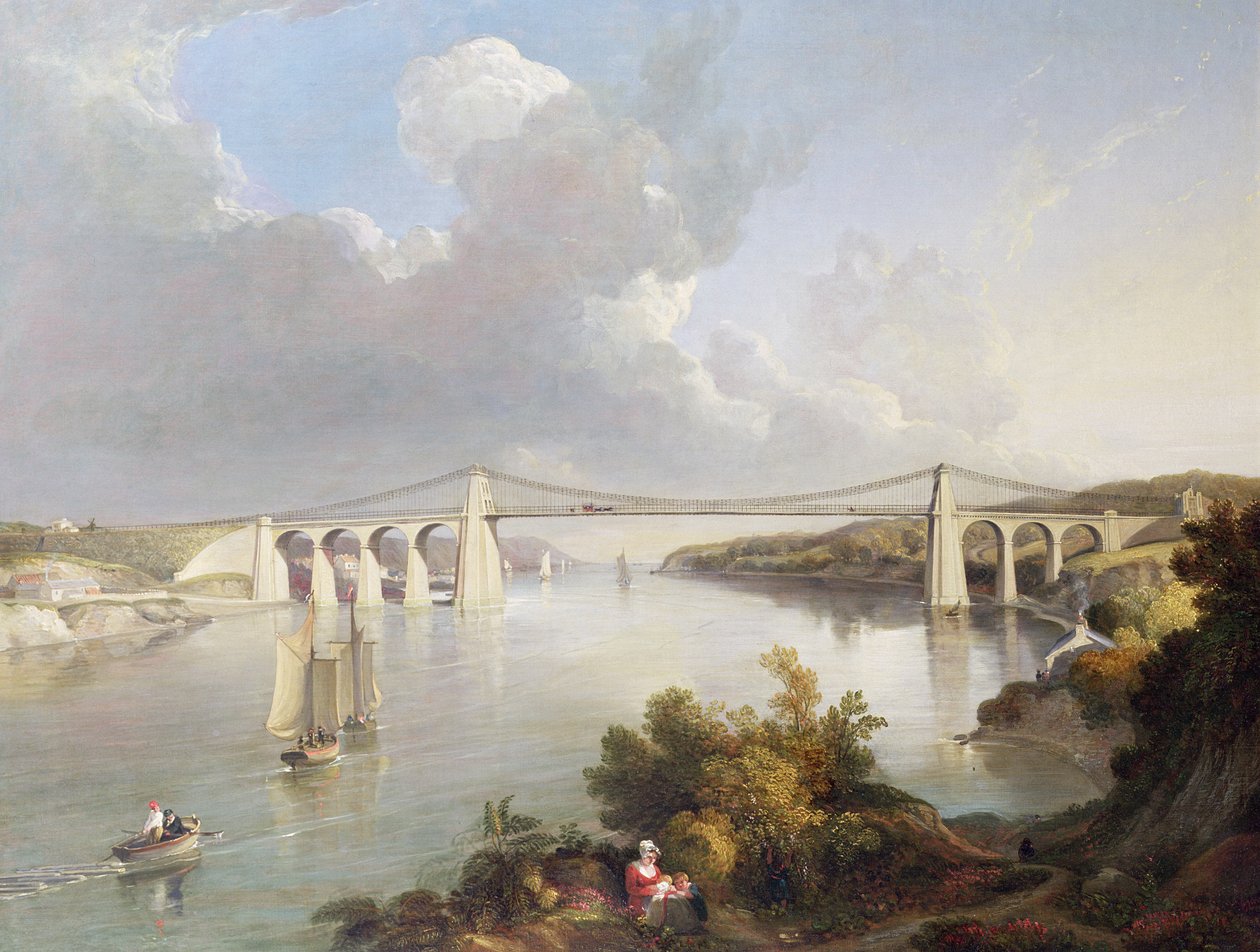 Menai Köprüsü, Kuzey Galler by George Arnald