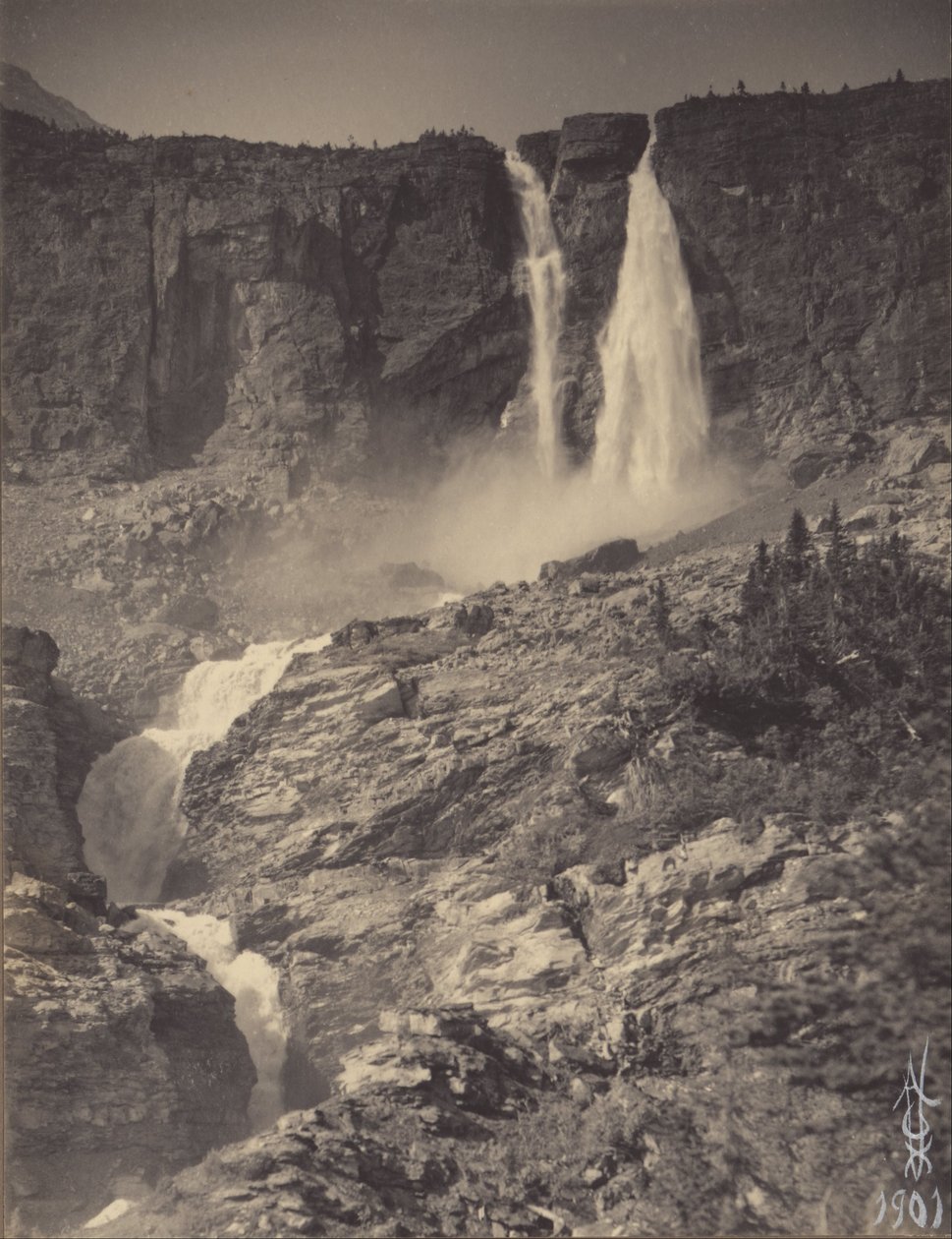 İkiz Şelaleler, Yoho Vadisi by George B. Vaux Jr.