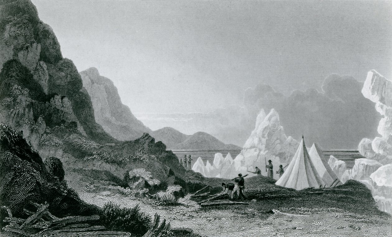 Franklins seferi ilk olarak buz tarafından gözaltına alındı, 1826 by George Back