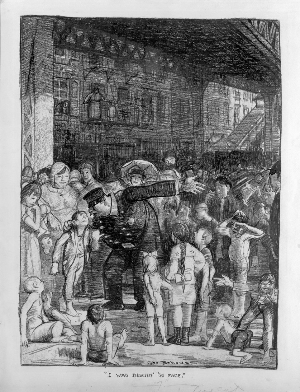 Ben Beatin Is Face by George Wesley Bellows