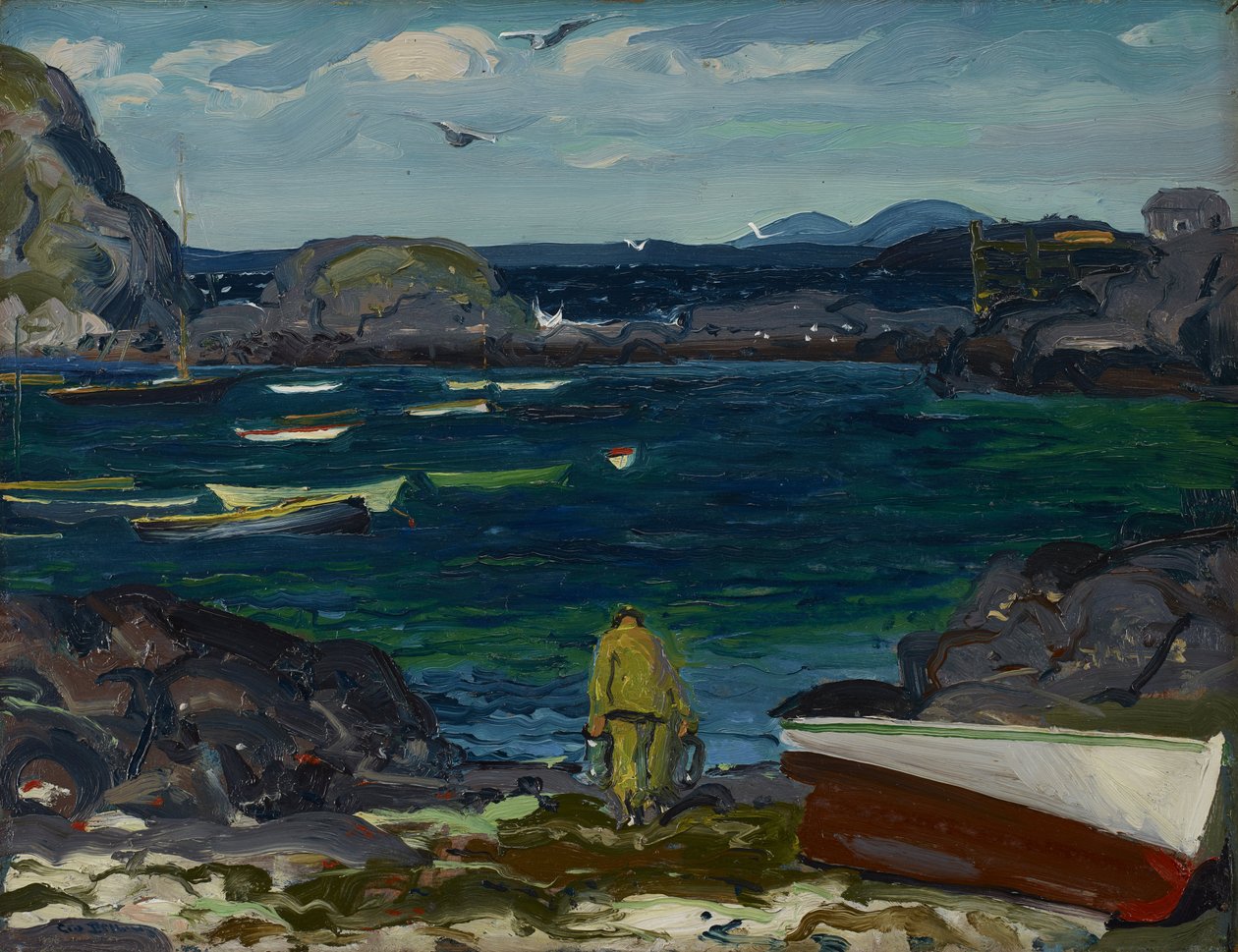 Liman, Monhegan Sahili, Maine by George Wesley Bellows