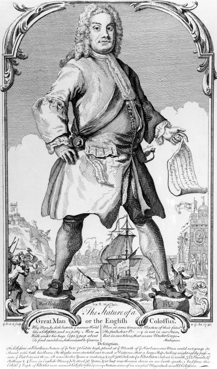Büyük Bir Adamın Boyu veya İngiliz Dev Heykeli, 1740 by George Bickham
