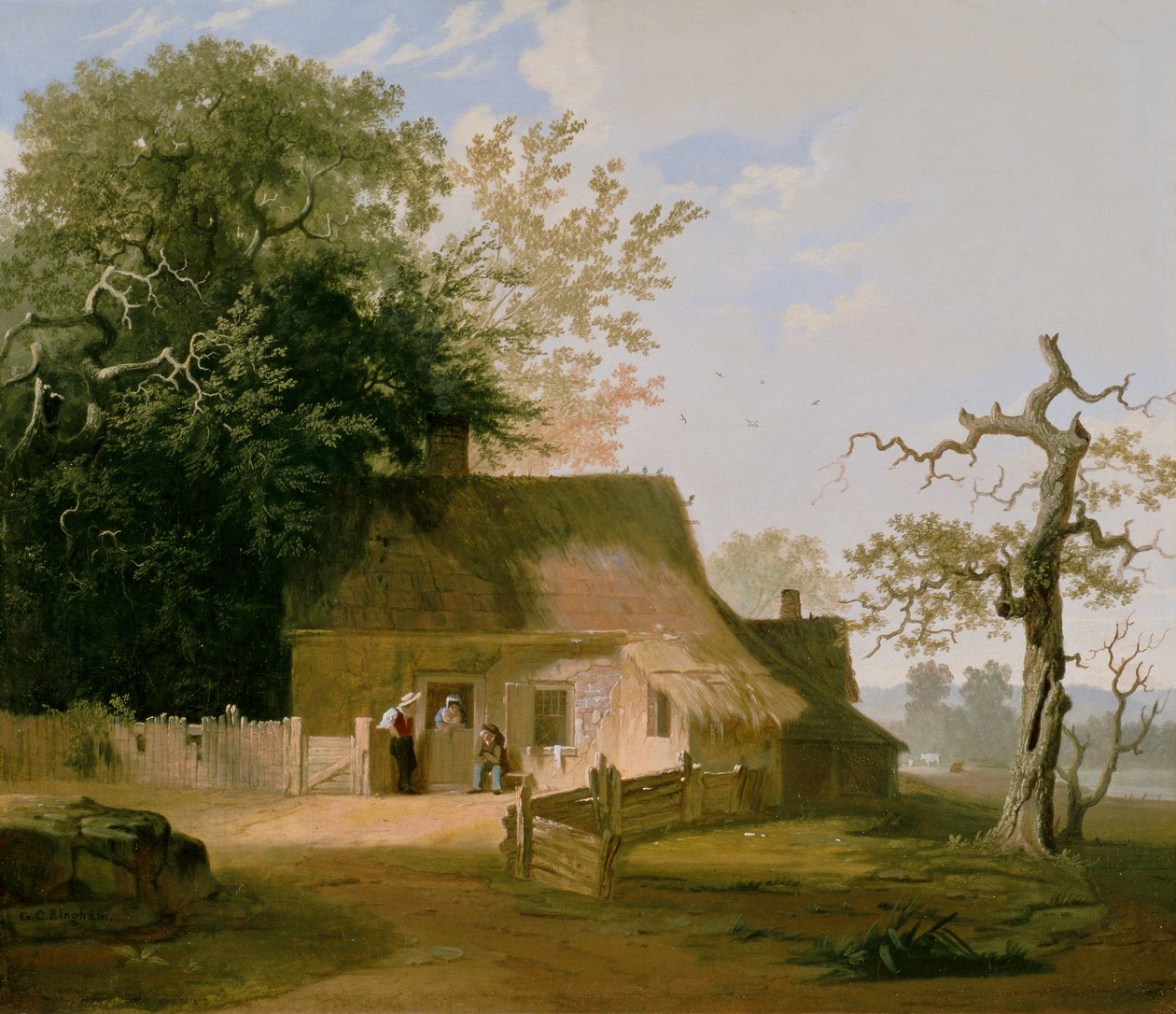 Kulübe Manzarası, 1845 by George Caleb Bingham