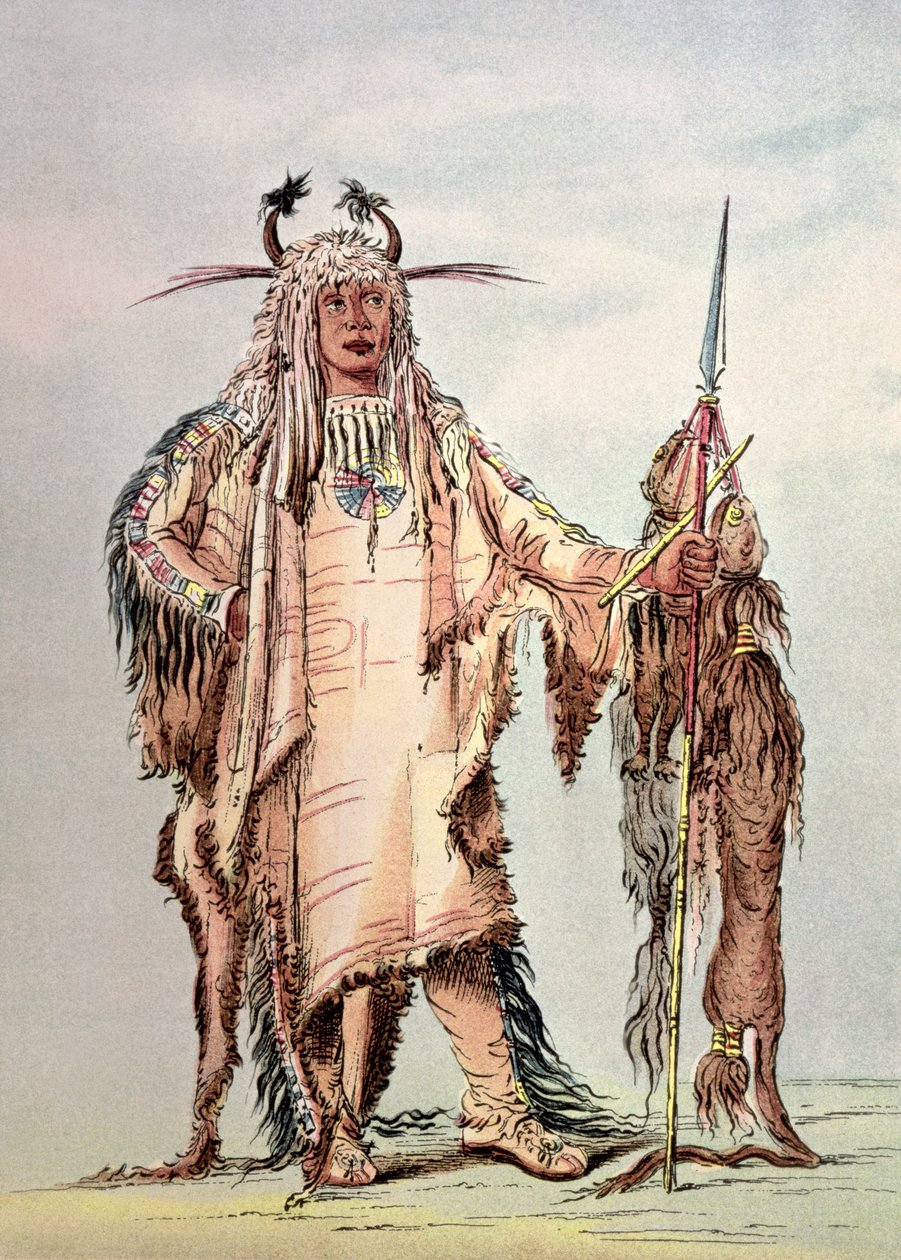 Blackfoot Hint Pe-Toh-Pee-Kiss, Kartal Kaburgaları by George Catlin