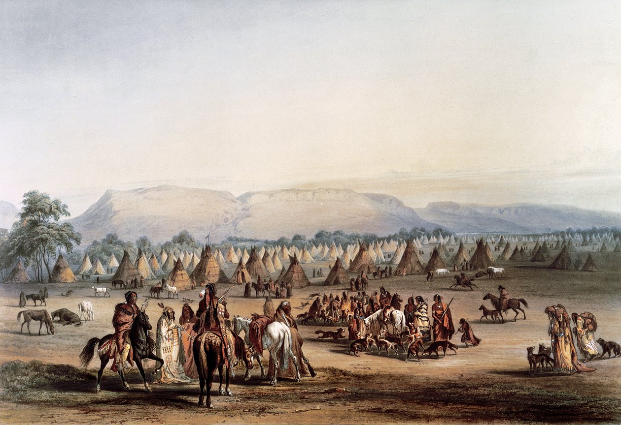 Piekann Kızılderilileri Kampı by George Catlin