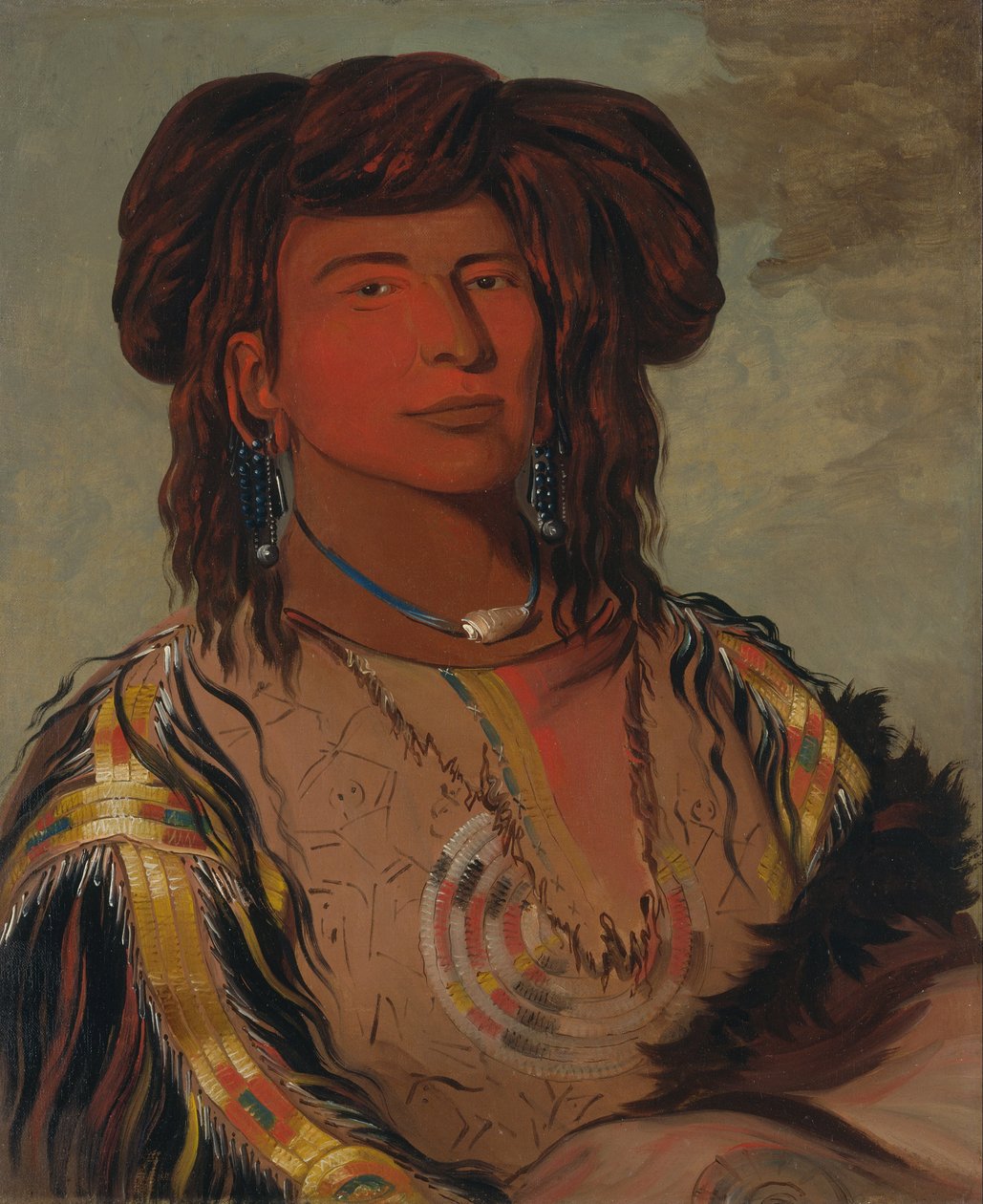 Ha-wón-je-tah, Tek Boynuz, Miniconjou Kabilesinin Baş Şefi by George Catlin