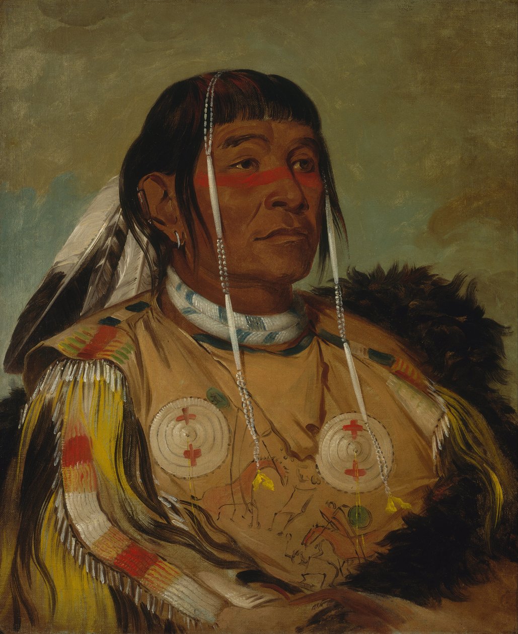 Sha-có-pay, The Six, Plains Ojibwa Şefi by George Catlin