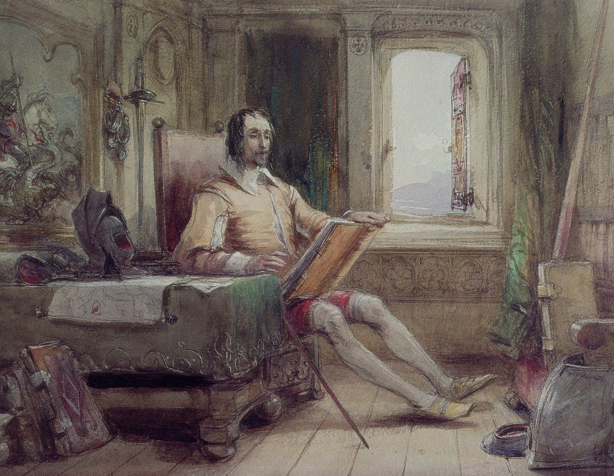 Don Kişot Çalışmasında by George Cattermole
