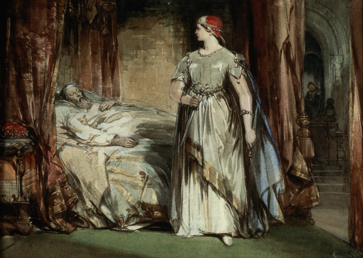 Leydi Macbeth, 1850 by George Cattermole
