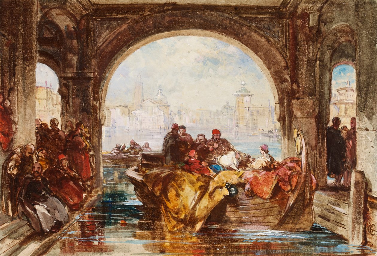 Doge'nin Venedik'teki Su Kapısı, 1830 dolayları by George Cattermole