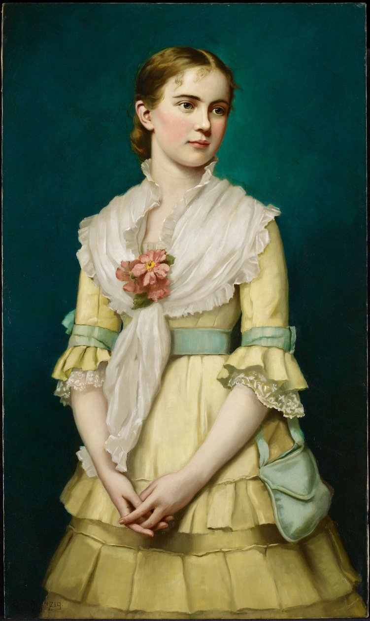 Genç Bir Kızın Portresi, 1881 by George Chickering Munzig