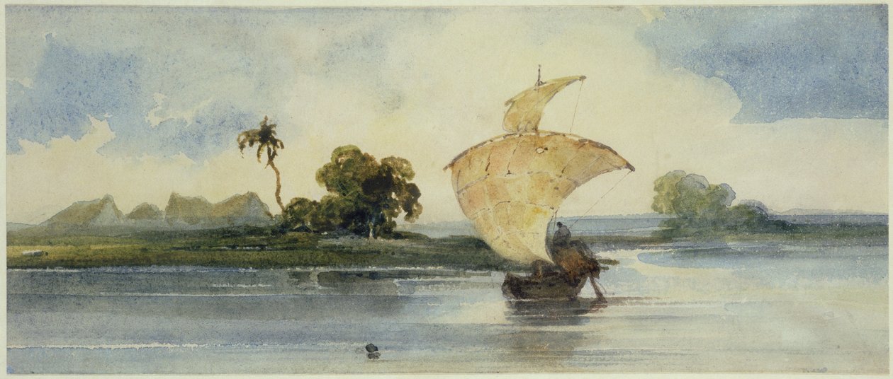Hint Nehri Üzerinde Bir El Sanatları by George Chinnery