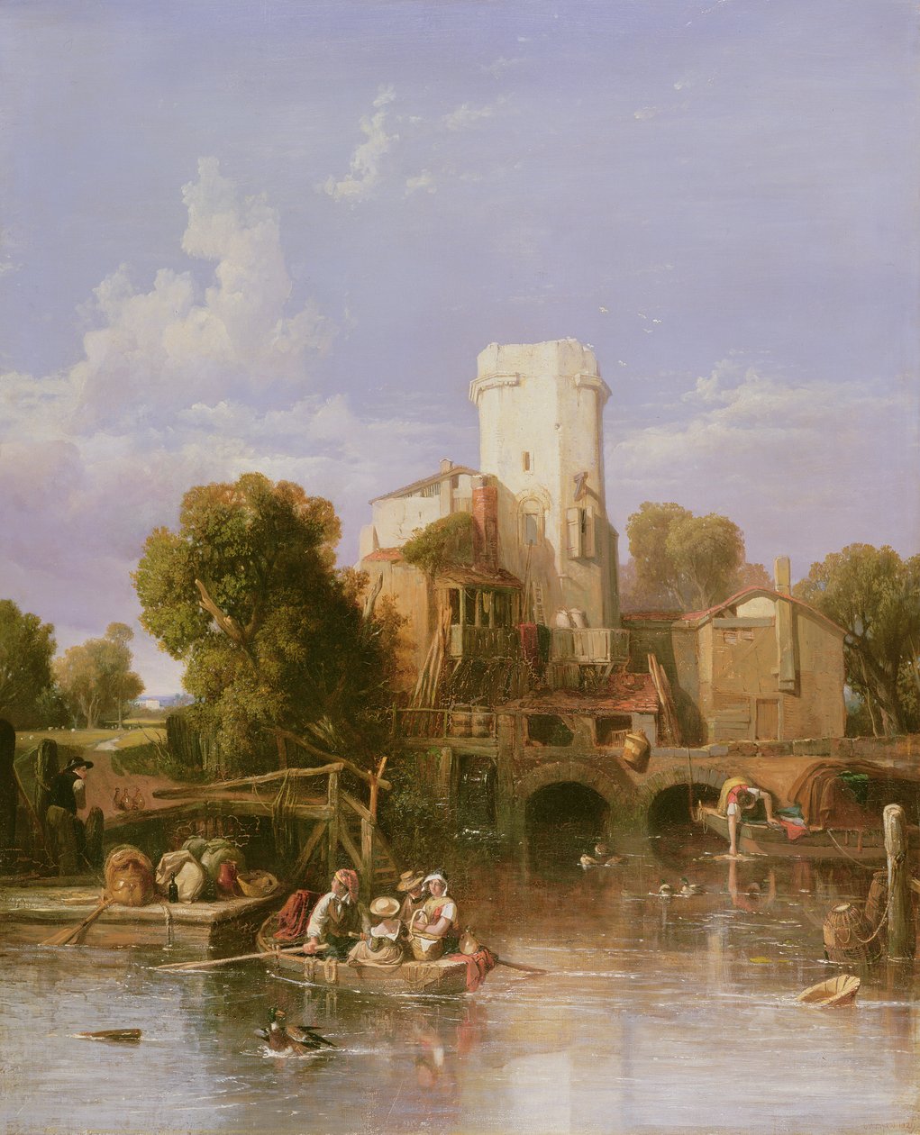 Köln yakınlarındaki Ren Nehri üzerinde by George Clarkson Stanfield