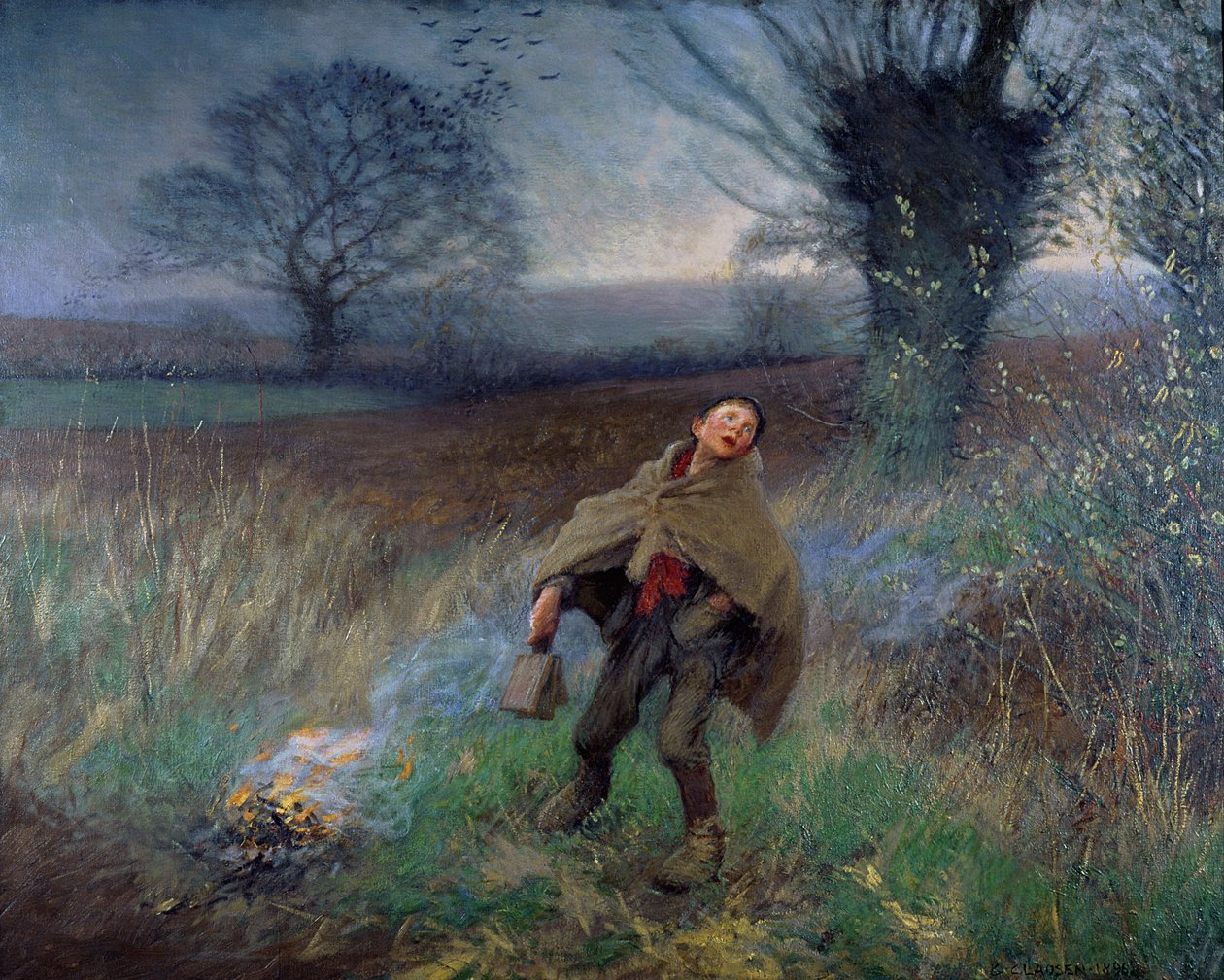 Kuş Korkutması, Mart, 1896 by George Clausen