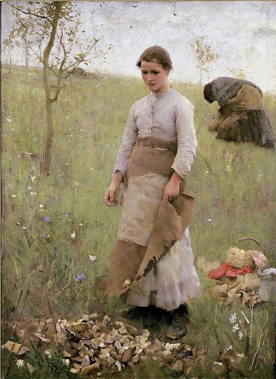 Taş Seçiciler, 1887 by George Clausen
