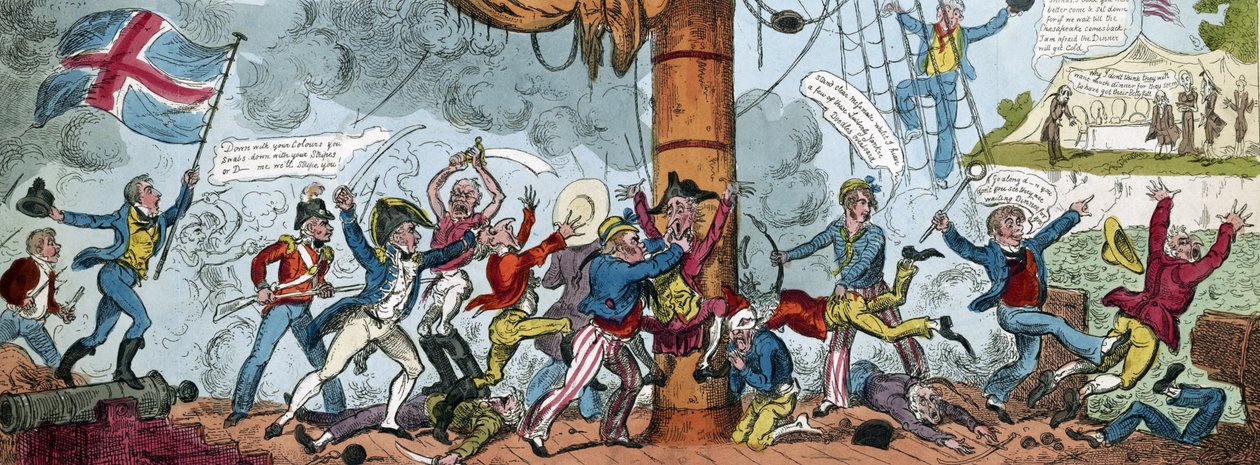 Bir İngiliz Yatılı Partisini Betimleyen Karikatür, 1813 by George Cruikshank